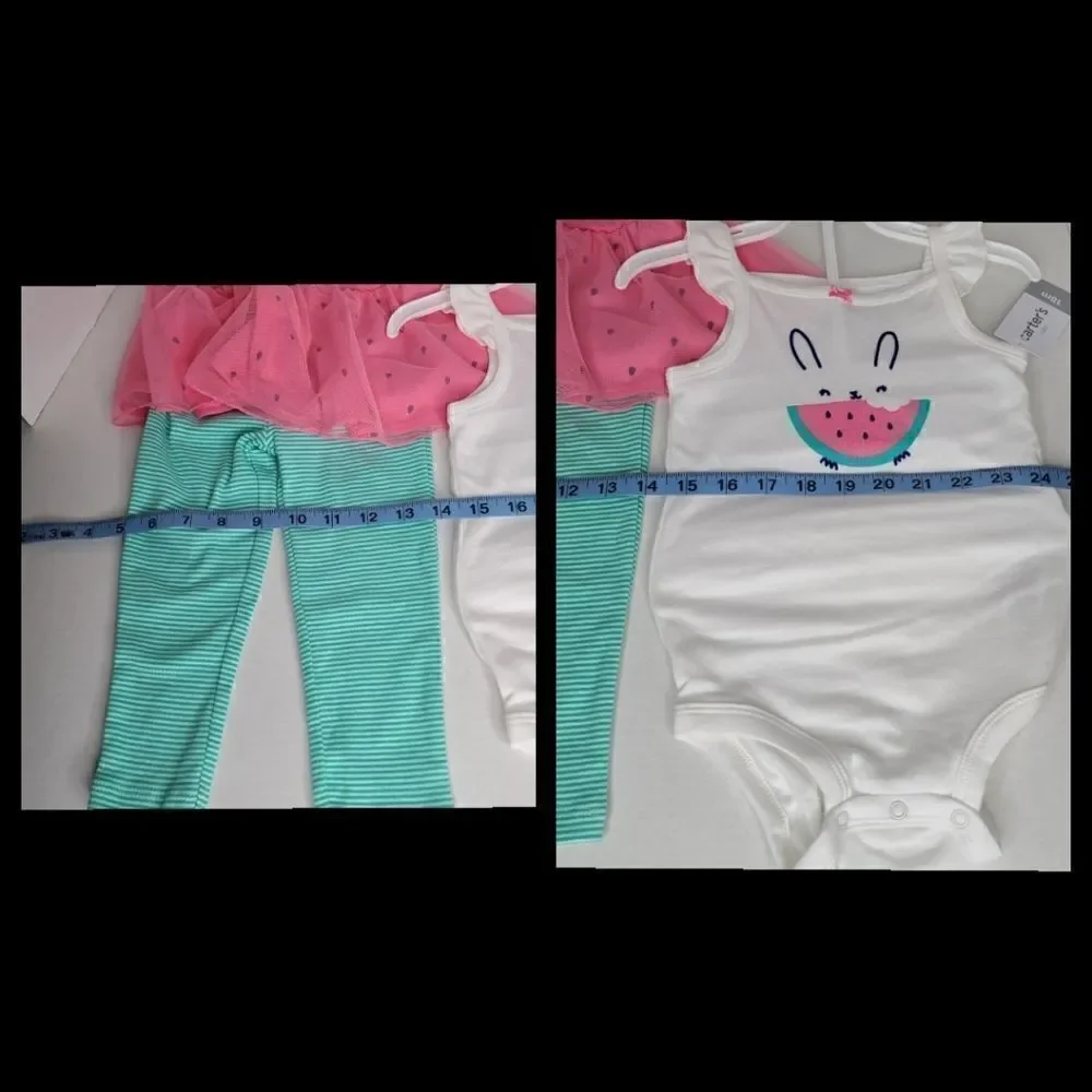 Carters 18m 2 piece outfit Watermelon Bunny Tutu